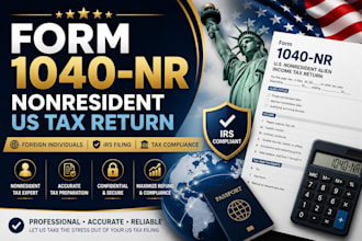 prepare form 1040 nr US tax return for nonresident aliens