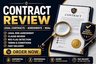 do contract review draft and review contracts, legal agreements and nda