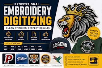create professional embroidery digitizing and embroidery design