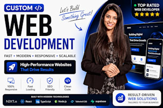 be your custom website develpment expert with unlimited revisions