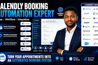 setup calendly booking, appointment automation, integrations and workflows