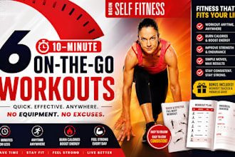 design printable fitness ebook and workout guide layout in canva for gym coaches