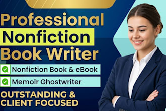 write nonfiction book ebook memoir as professional ghostwriter book writer