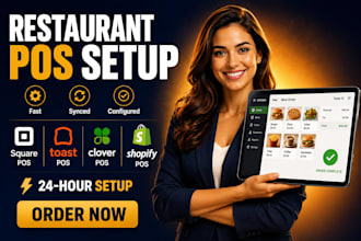 setup square pos toast clover pos shopify pos restaurant menu inventory manager