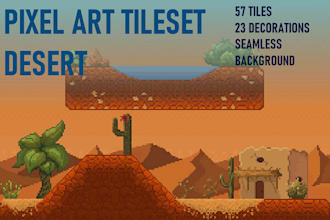 pixel art  tilesets and  game assets for game