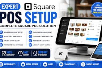 set up square pos, inventory and online store