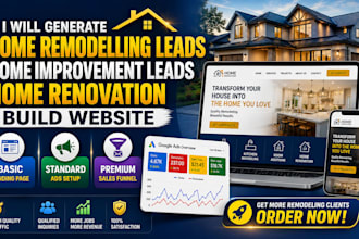 generate home remodeling leads home improvement lead renovation build website
