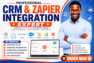 close io agile crm bitrix24 salesforce ai automation hubspot ghl zap integration
