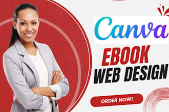 design modern canva website and custom canva ebook