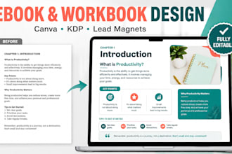 design canva ebook redesign workbook design, lead magnet, and pdf design