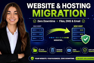 design or redesign website, migrate website hosting godaddy, wix, hostinger, wp
