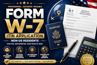 prepare form w7 itin application for non US residents