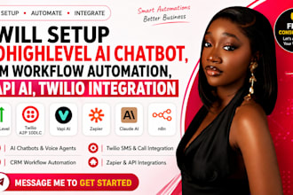 setup gohighlevel ai chatbot CRM workflow automation vapi ai, twilio integration