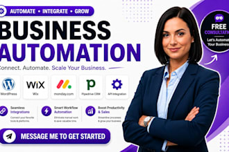 setup wordpress wix monday com pipedrive crm api integration workflow automation