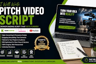 write pitch video script crowdfunding script kickstarter indiegogo video