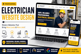 design a electrician, landscape website design