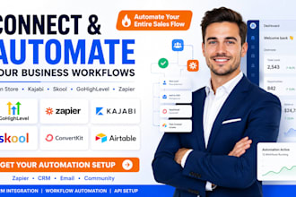 integrate stan store kajabi convertkit airtable gohighlevel zapier etsy to skool