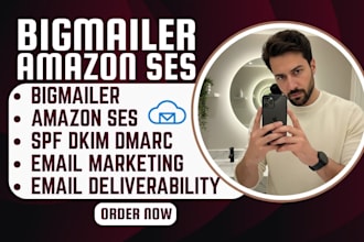 bigmailer amazon ses integration custom domain spf dkim dmarc deliverability