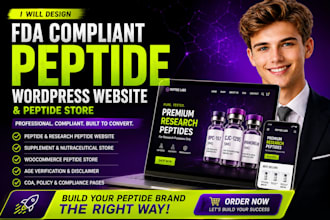 fda compliant peptide wordpress website supplement website research peptide stor