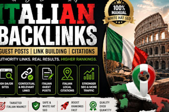 build italian website, italian backlinks guest post SEO link building citations