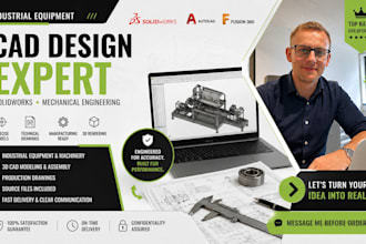 design industrial equipment cad model mechanical engineering orders