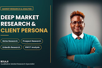 conduct a deep market research and analysis for your ideal client persona
