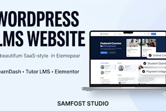build a professional learndash or tutor lms website in wordpress