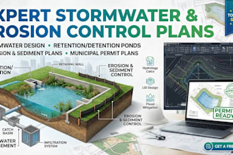 stormwater detention, retention ponds, and erosion sediment control plans