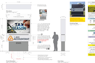 design professional signage drawings
