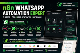 build asana io whatsapp CRM chatbot n8n stock bot bsp lead generation outreach