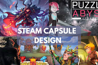 create steam capsule art and game art illustrations