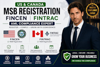 register your US and canada msb with fincen, fintrac and aml compliance