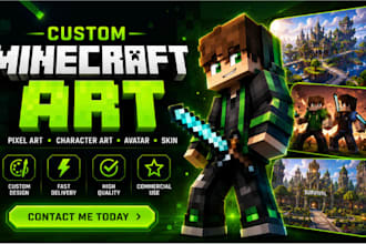 create custom minecraft art, pixel art, skins and avatars