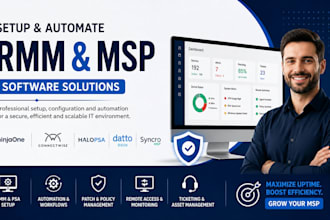 setup rmm and msp software ninjaone connectwise halopsa datto rmm syncro msp