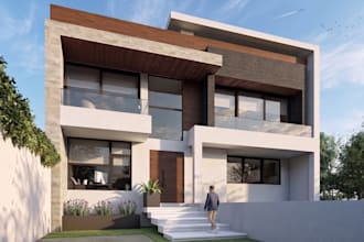 create 3d architectural renders and bim models