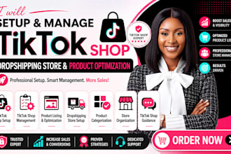 setup tik tok shop dropshipping store manage tiktok shop product optimization