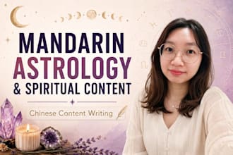 write engaging mandarin astrology and spiritual content