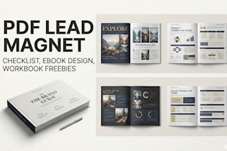 design PDF lead magnet, checkist, lead magnet, ebook design, workbook freebies