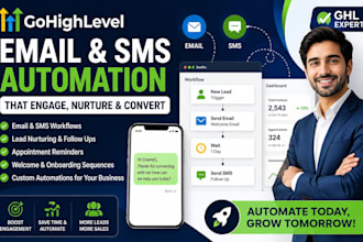 set up gohighlevel email and SMS automation