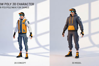 design custom anime 3d characters, vrchat avatars and game ready models