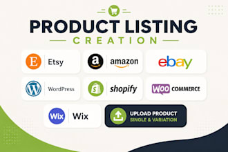 add products upload optimize to shopify woocommerce webshop amazon ebay with SEO