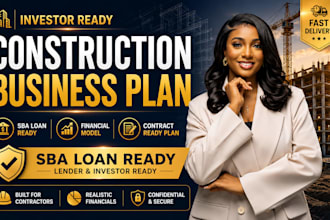 construction business plan sba loan financial model contract
