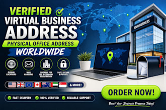 provide virtual office, company address, verified mailbox in 12hrs