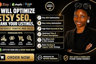 optimize your etsy SEO to rank your esty  listings to increase sales