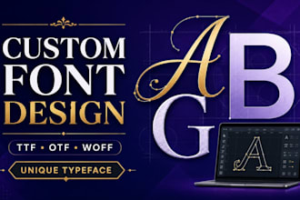 design a custom amazing font design typography logo with playful hand lettering