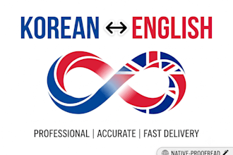 deliver fast and high quality english to korean translations