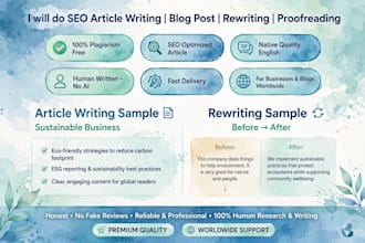 write seo article writing rewriting and proofreading