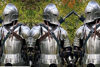 create full armor wearable cosplay set prop anime eva foam weapon fantasy knight