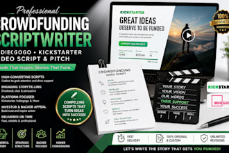 create crowdfunding script indiegogo kickstarter video scriptwriter pitch