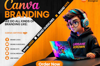 create editable canva brand kit and social media templates